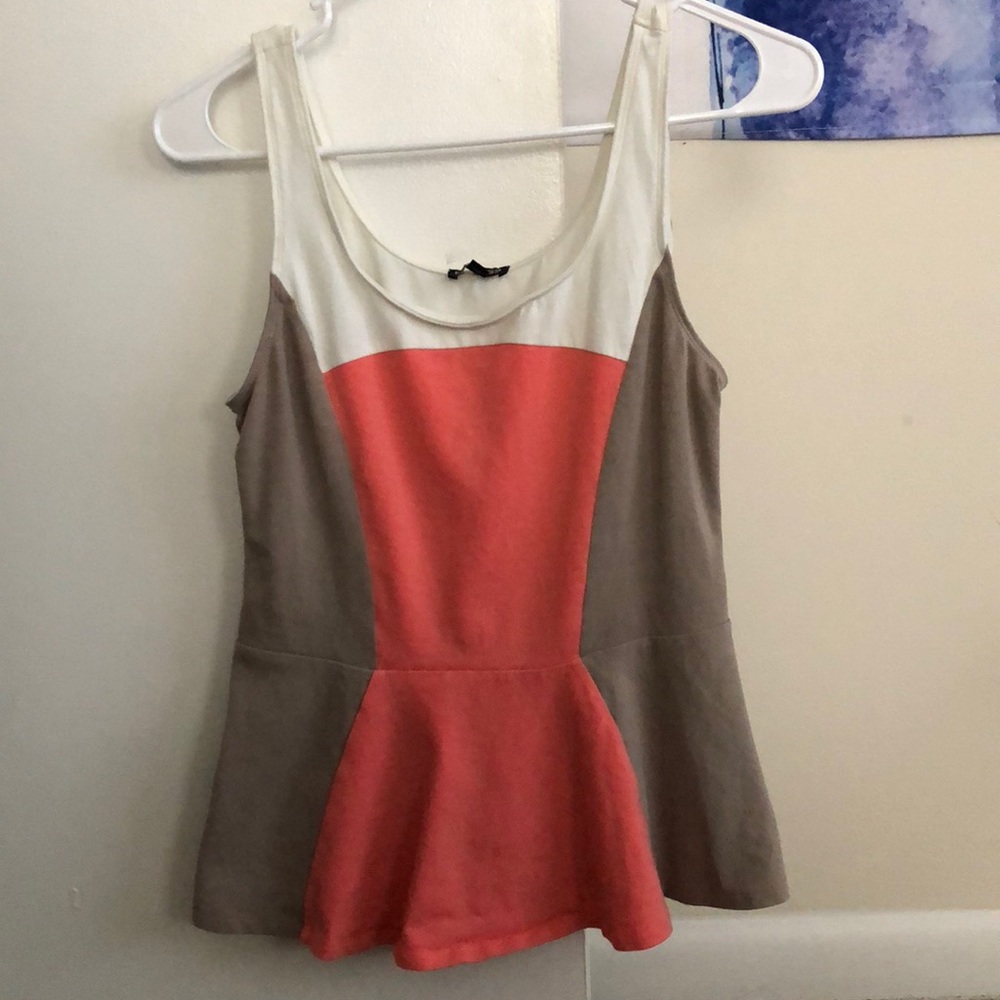 Color block Express peplum tank